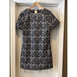 Pink Martini Sz S Textured Midi Dress Preppy 60’s Quiet Luxury Career Acedemia